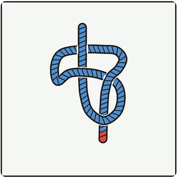 Figure-eight stopper knot, step 3